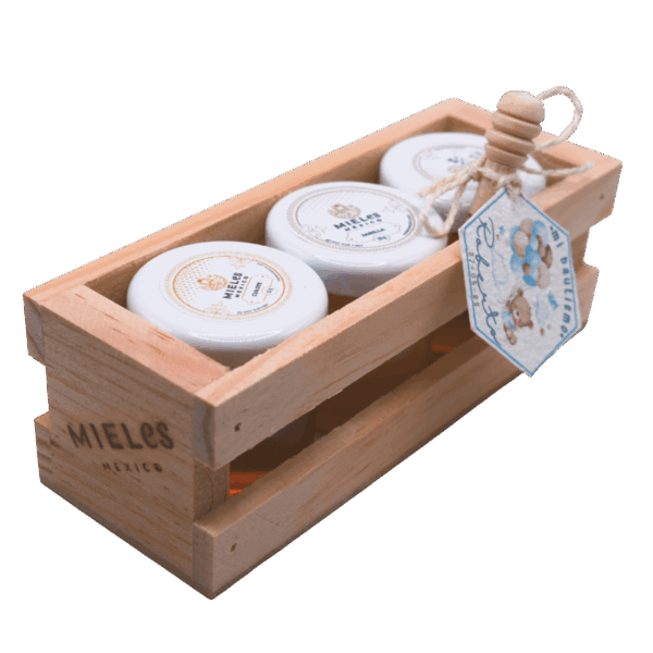 Cajita de regalo con 3 mieles